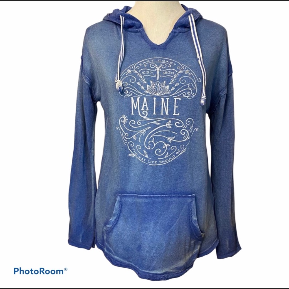 MV Sports Medium Blue “Maine” Hoodie
